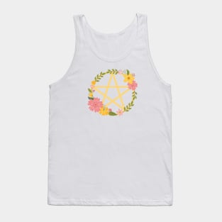 Midsummer Floral Pentacle Design Cheeky Witch® Tank Top